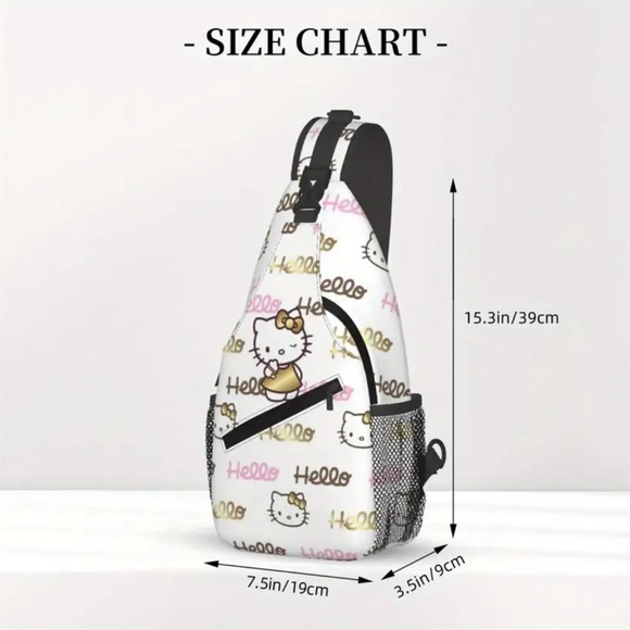 Hello Kitty White and Gold Backpack - Picture 4 of 6